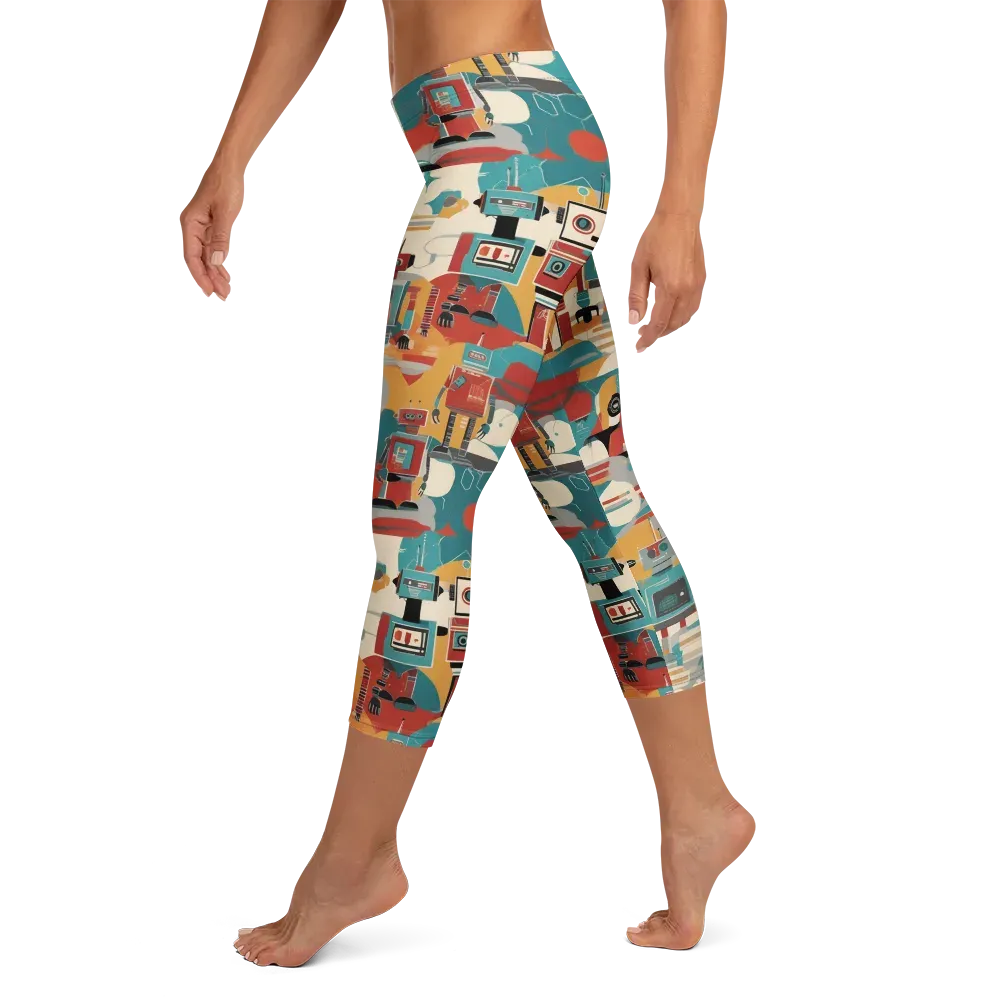 Chrome Daydream on Capri Leggings — Left