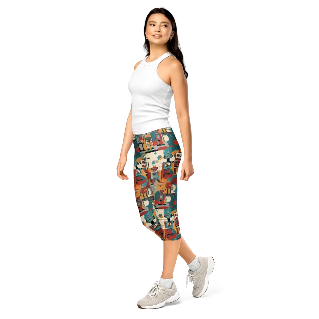 Chrome Daydream on Capri Leggings — Left Front