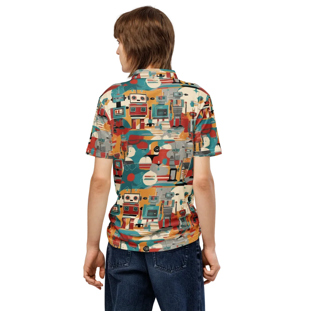 Chrome Daydream on Men's Slim Fit Polo Shirt — Back