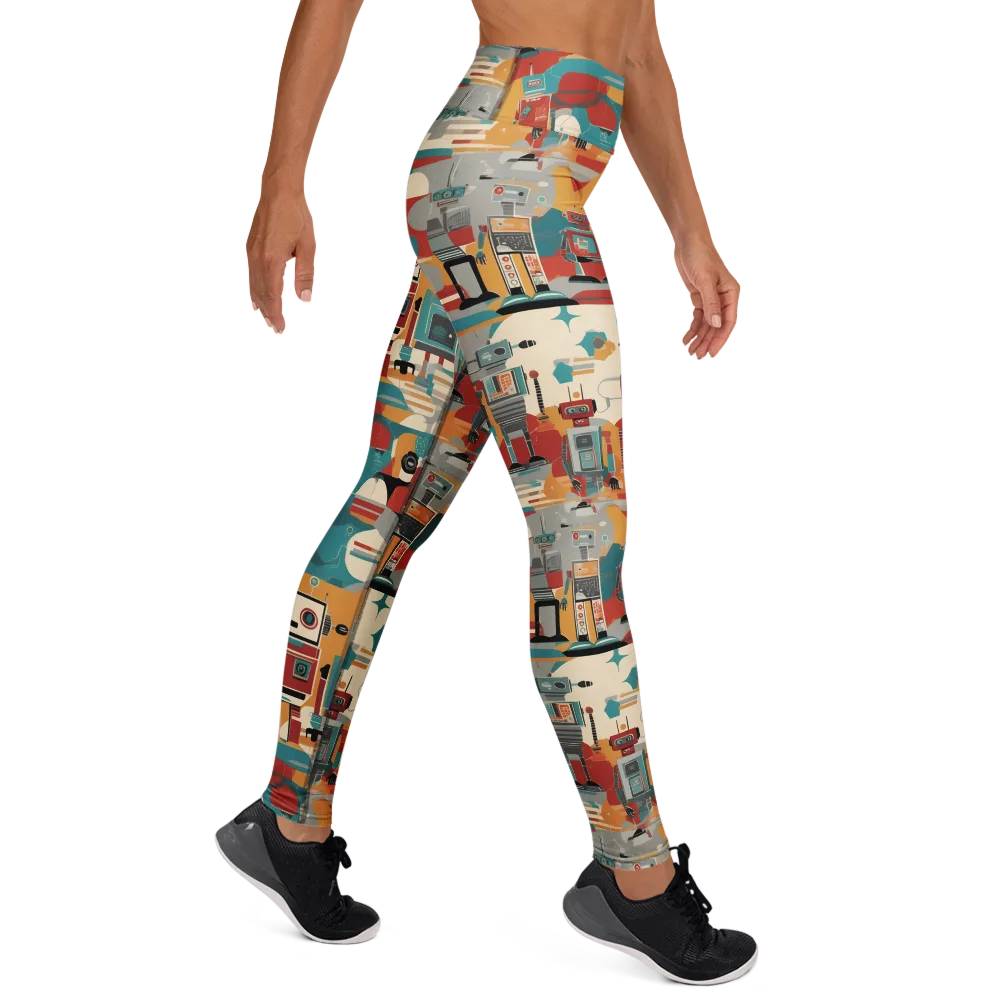 Chrome Daydream on Yoga Leggings — Right
