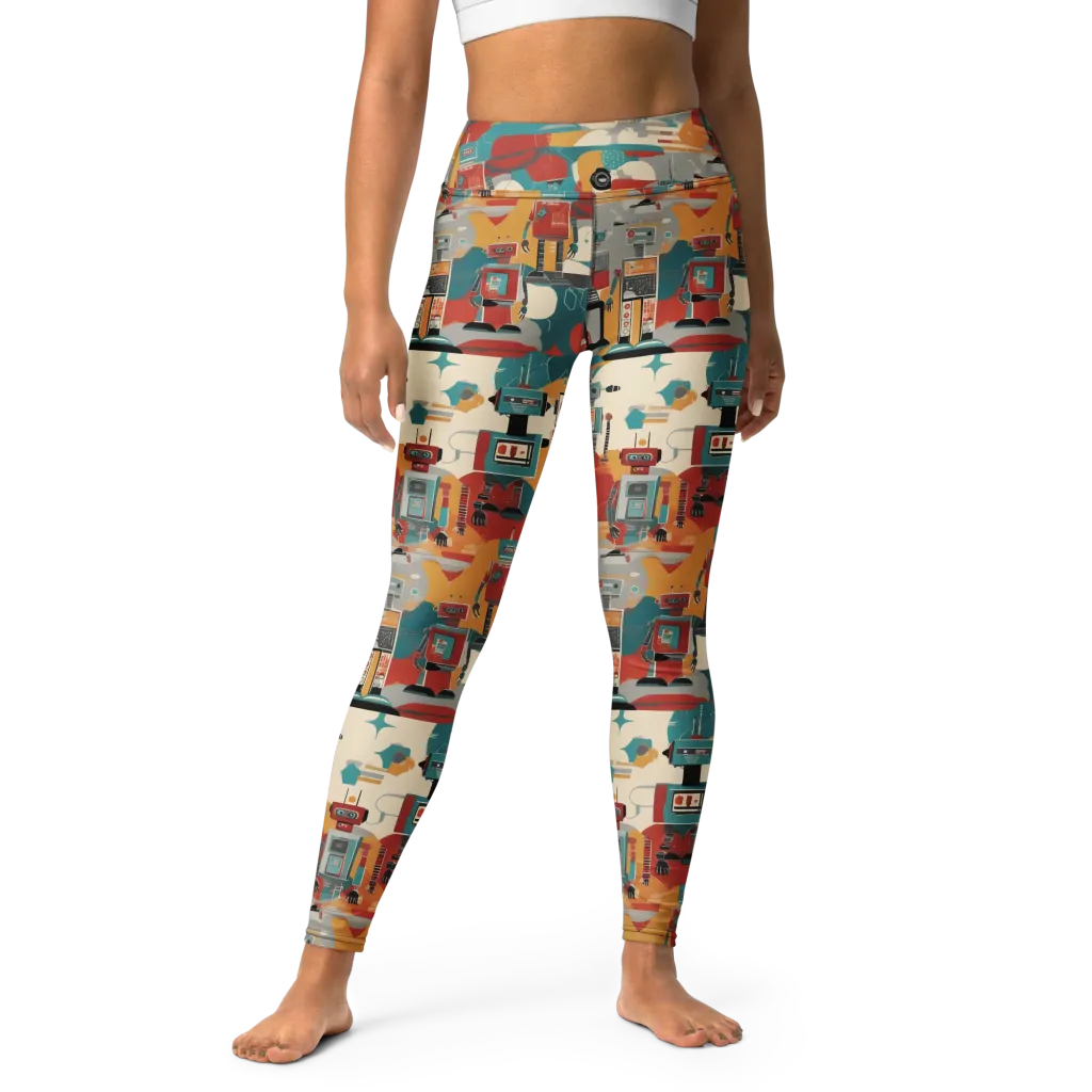 Chrome Daydream on Yoga Leggings — Front
