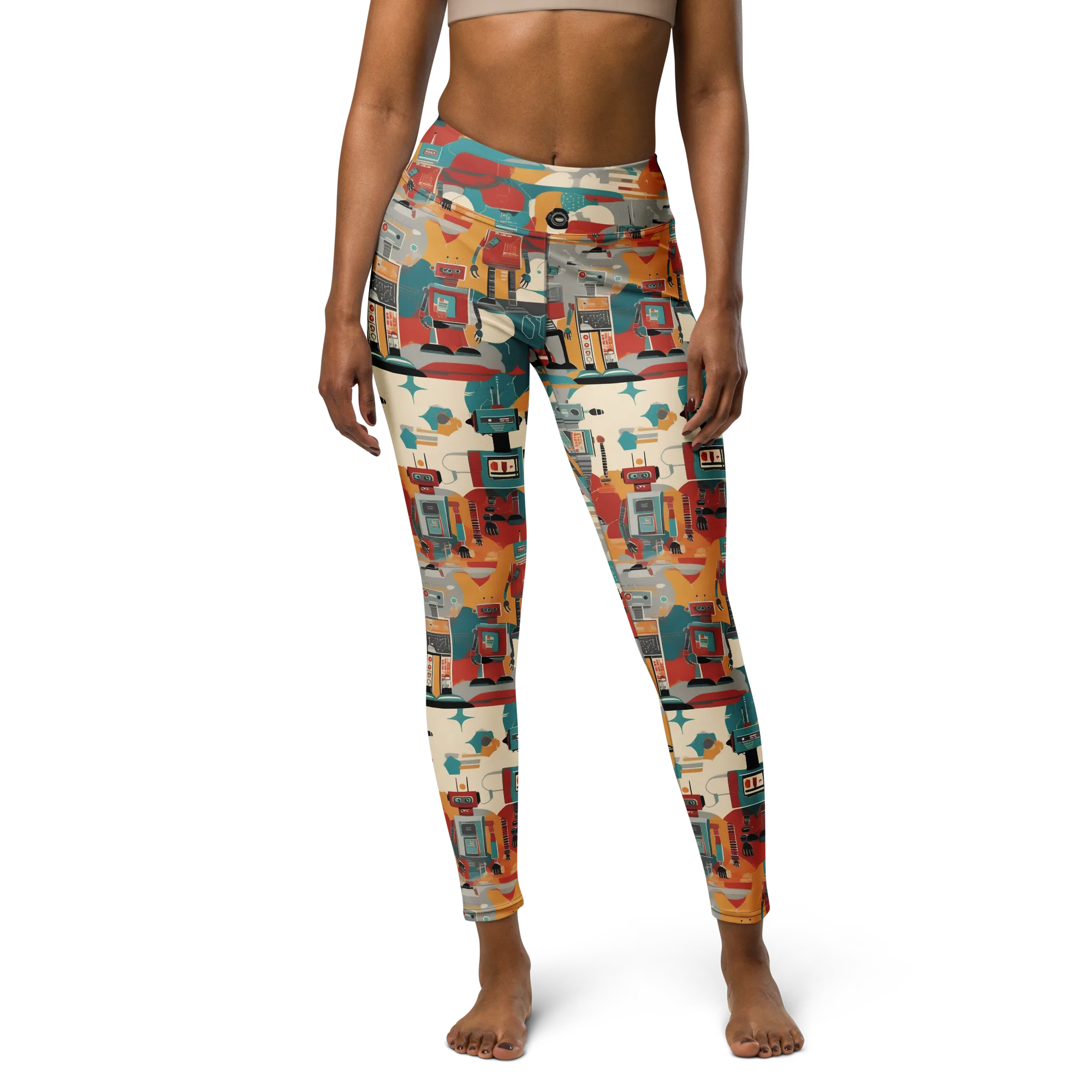 Chrome Daydream on Yoga Leggings — Front