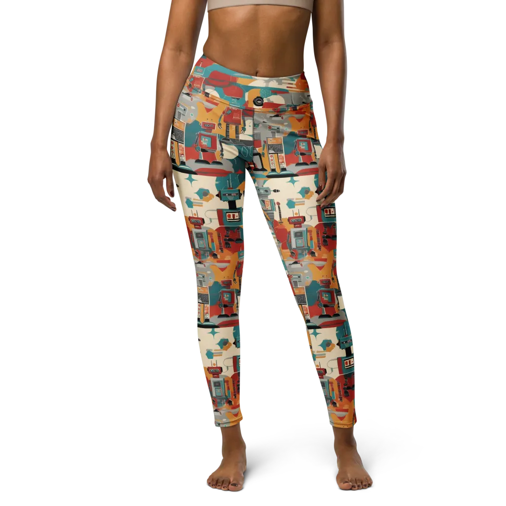 Chrome Daydream on Yoga Leggings — Front