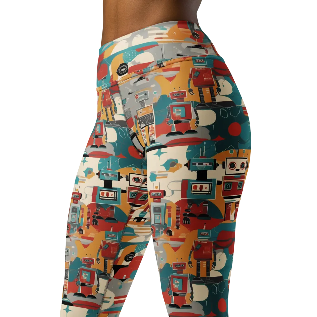 Chrome Daydream on Yoga Leggings — Left Front