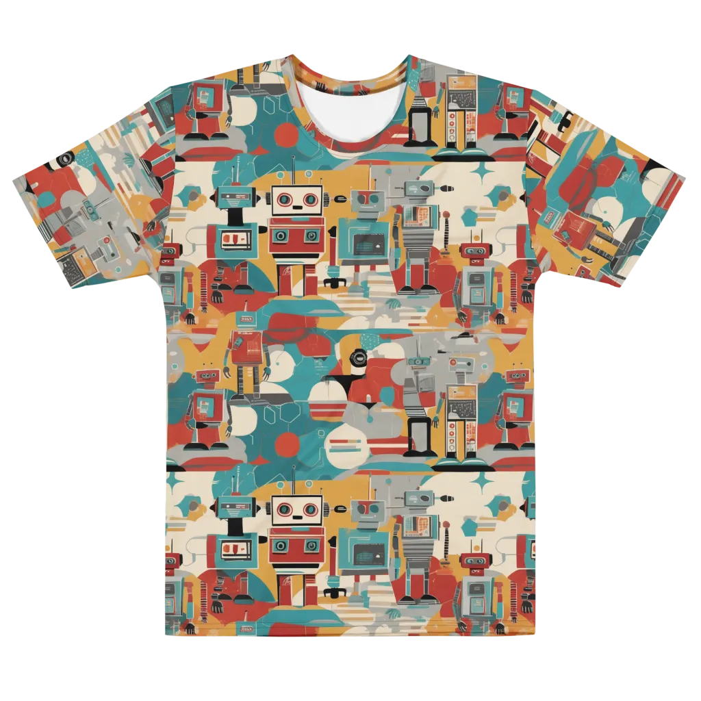 Chrome Daydream on Men's Cotton Crew Neck T-Shirt — Front