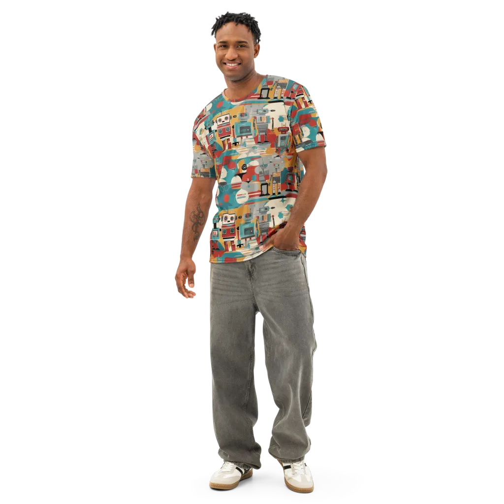 Chrome Daydream on Men's Cotton Crew Neck T-Shirt — Front