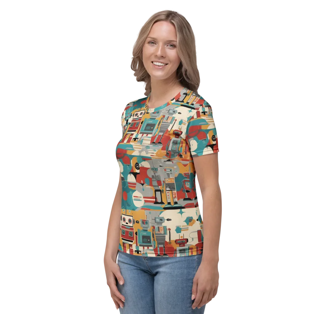 Chrome Daydream on Women's Crew Neck T-Shirt — Left