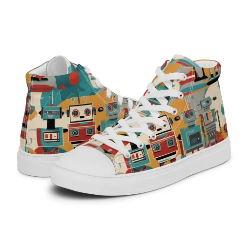 Chrome Daydream on a Women's High Top Canvas Shoes