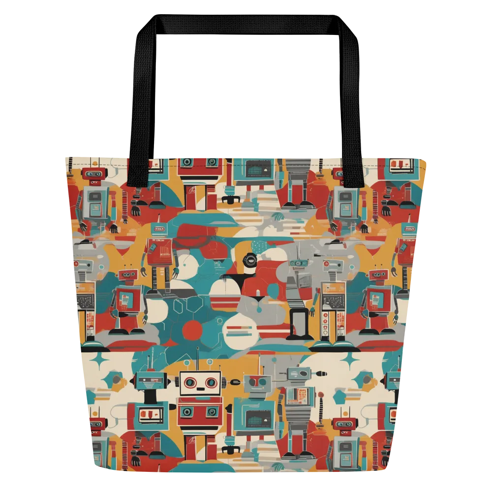 Chrome Daydream on Large Tote Bag W/ Pocket — Front