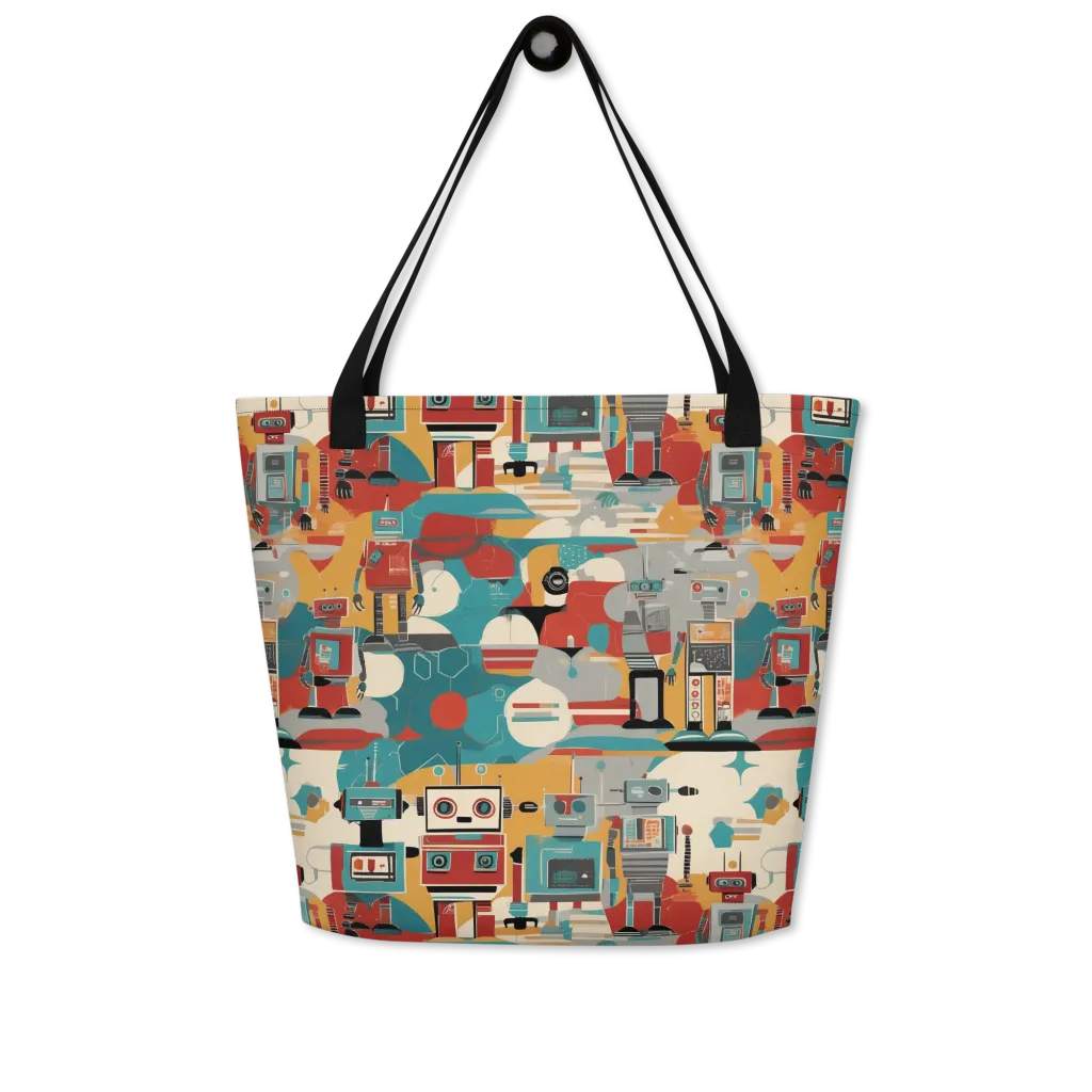 Chrome Daydream on Large Tote Bag W/ Pocket — Front