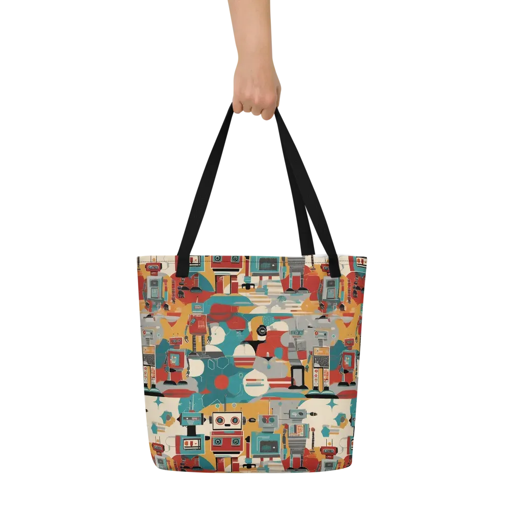 Chrome Daydream on Large Tote Bag W/ Pocket — Front