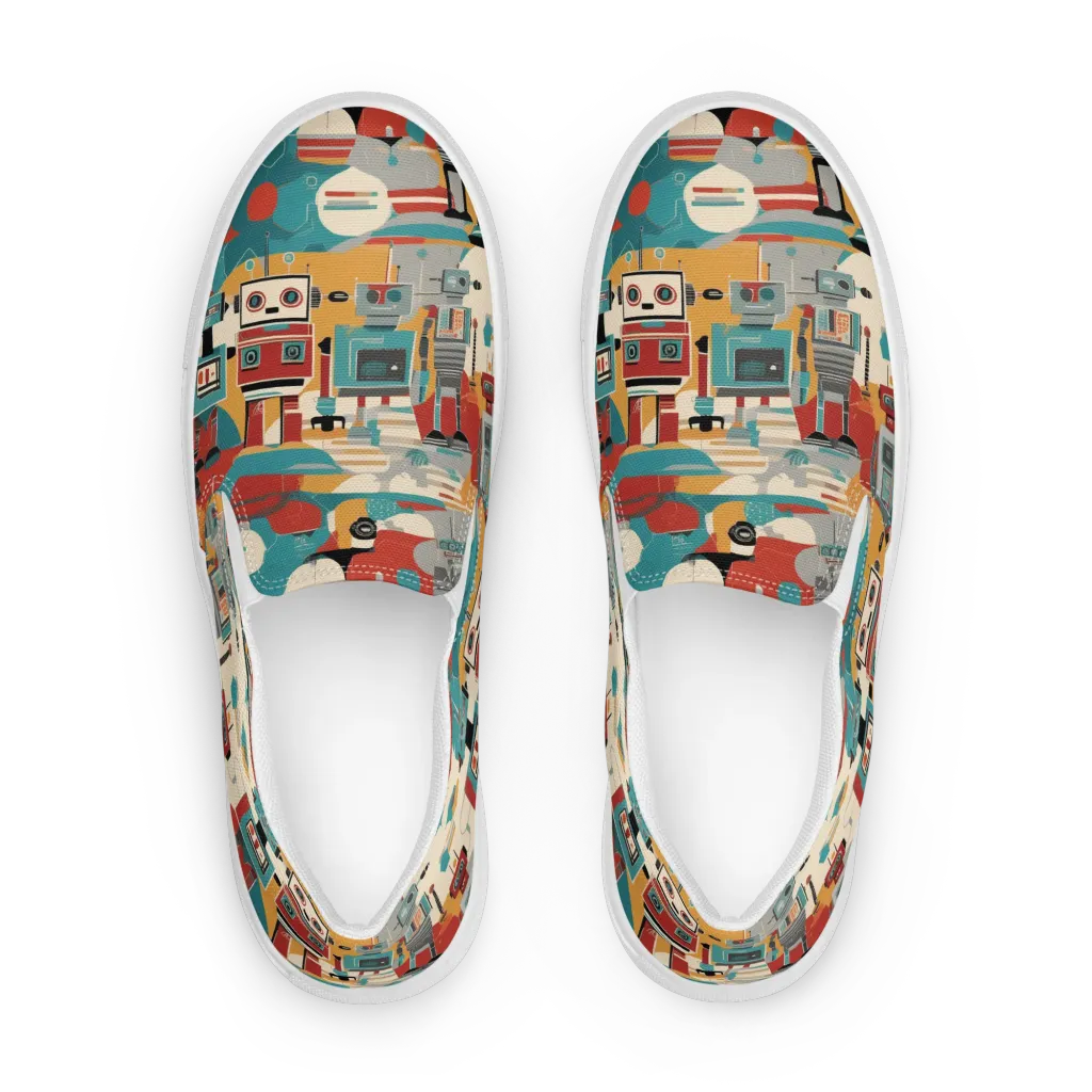Chrome Daydream on Women's Slip-On Canvas Shoes — Front