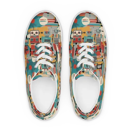 Chrome Daydream on a Men's Lace-Up Canvas Shoes