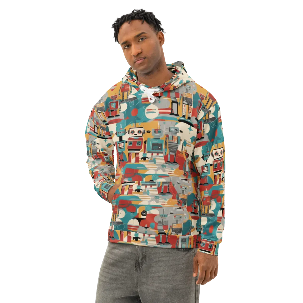 Chrome Daydream on Cotton Hoodie — Left Front