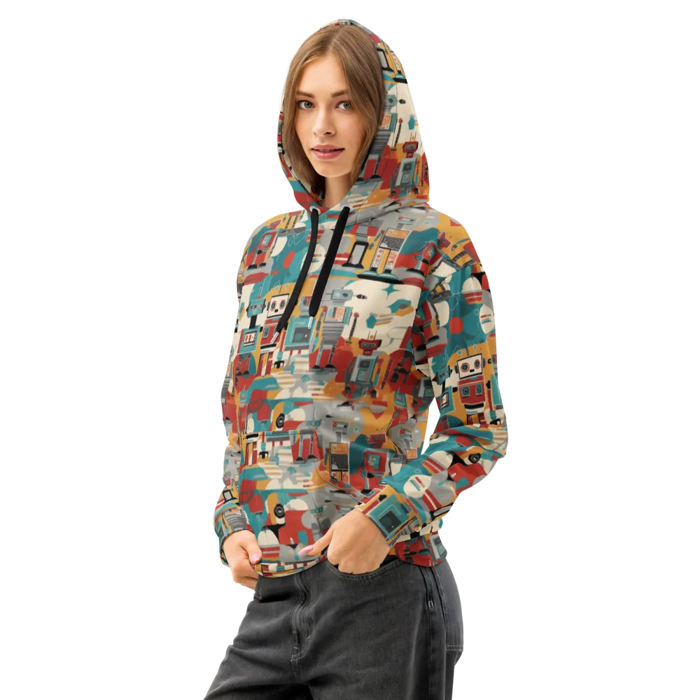 Chrome Daydream on Cotton Hoodie — Left Front