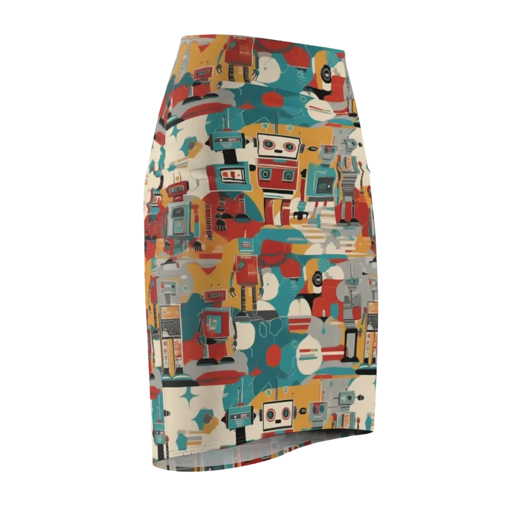 Chrome Daydream on Pencil Skirt — Front Side