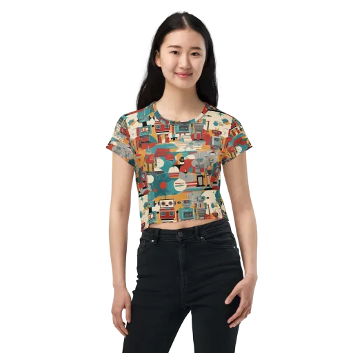 Chrome Daydream on a Crop Tee