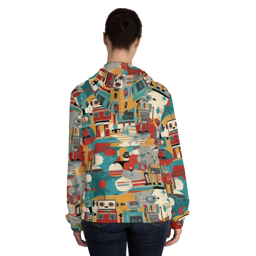 Chrome Daydream on Women's Full-Zip Hoodie — Back On Person