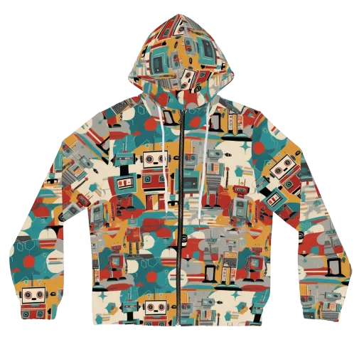 Chrome Daydream on a Women's Full-Zip Hoodie