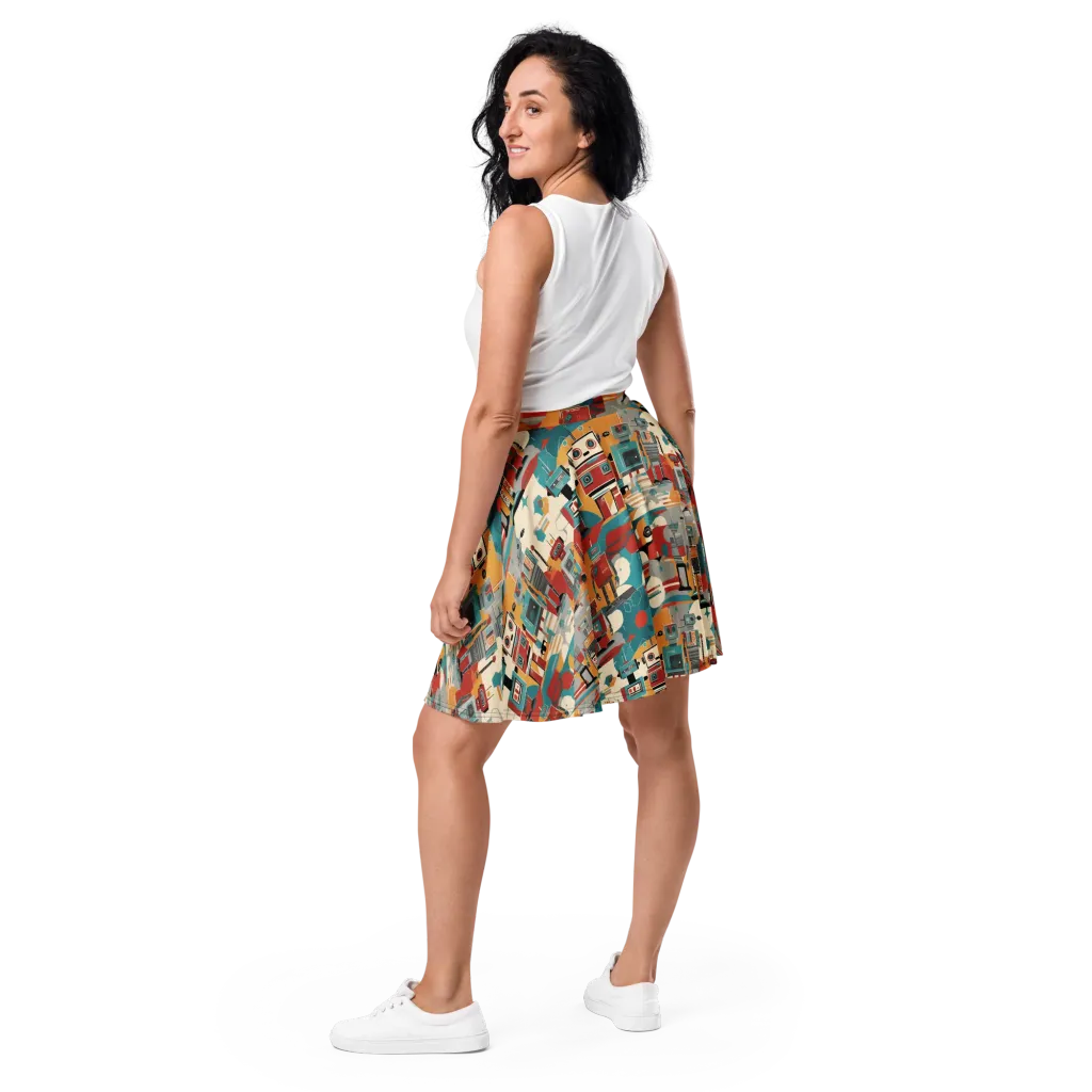 Chrome Daydream on Skater Skirt — Back