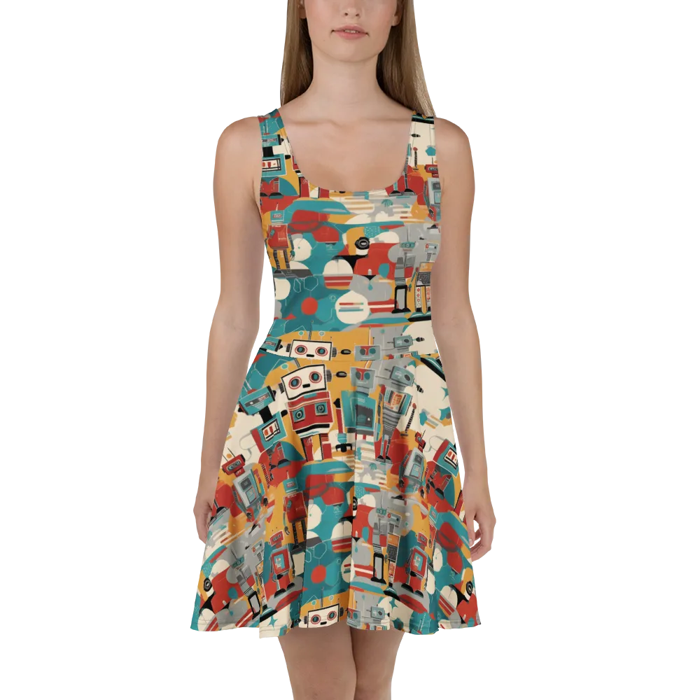 Chrome Daydream on Skater Dress — Front
