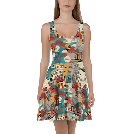 Chrome Daydream on a Skater Dress