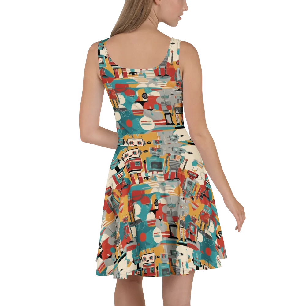 Chrome Daydream on Skater Dress — Back