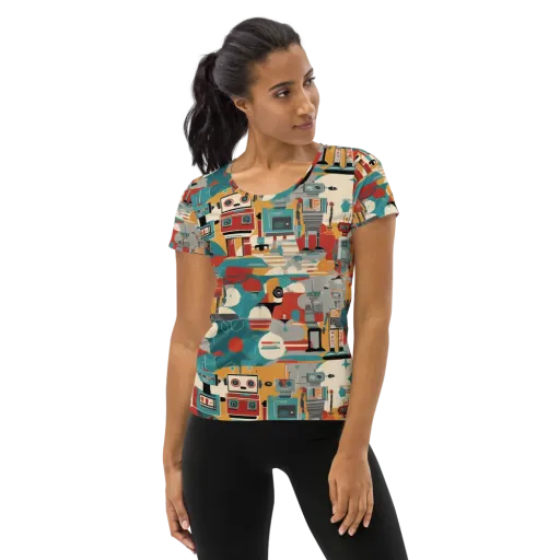 Chrome Daydream on a Women's Athletic T-Shirt