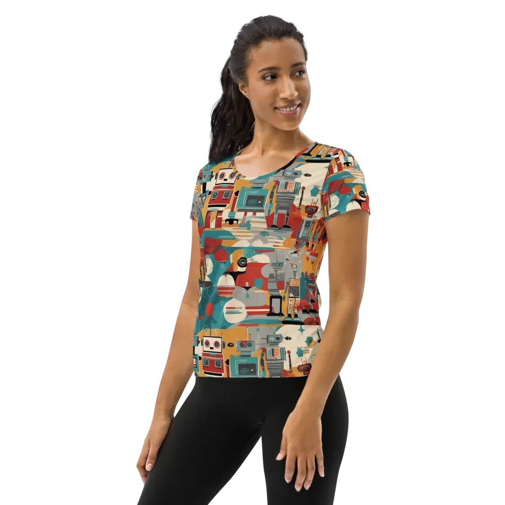 Chrome Daydream on Women's Athletic T-Shirt — Left
