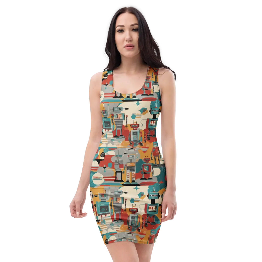 Chrome Daydream on Bodycon Dress — Front