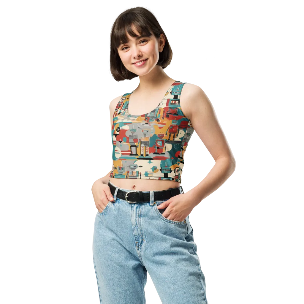Chrome Daydream on Crop Top — Front