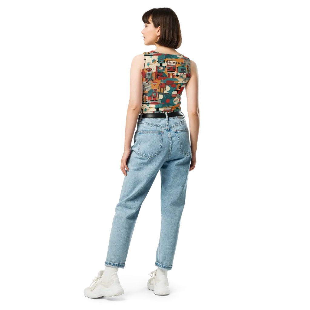 Chrome Daydream on Crop Top — Back