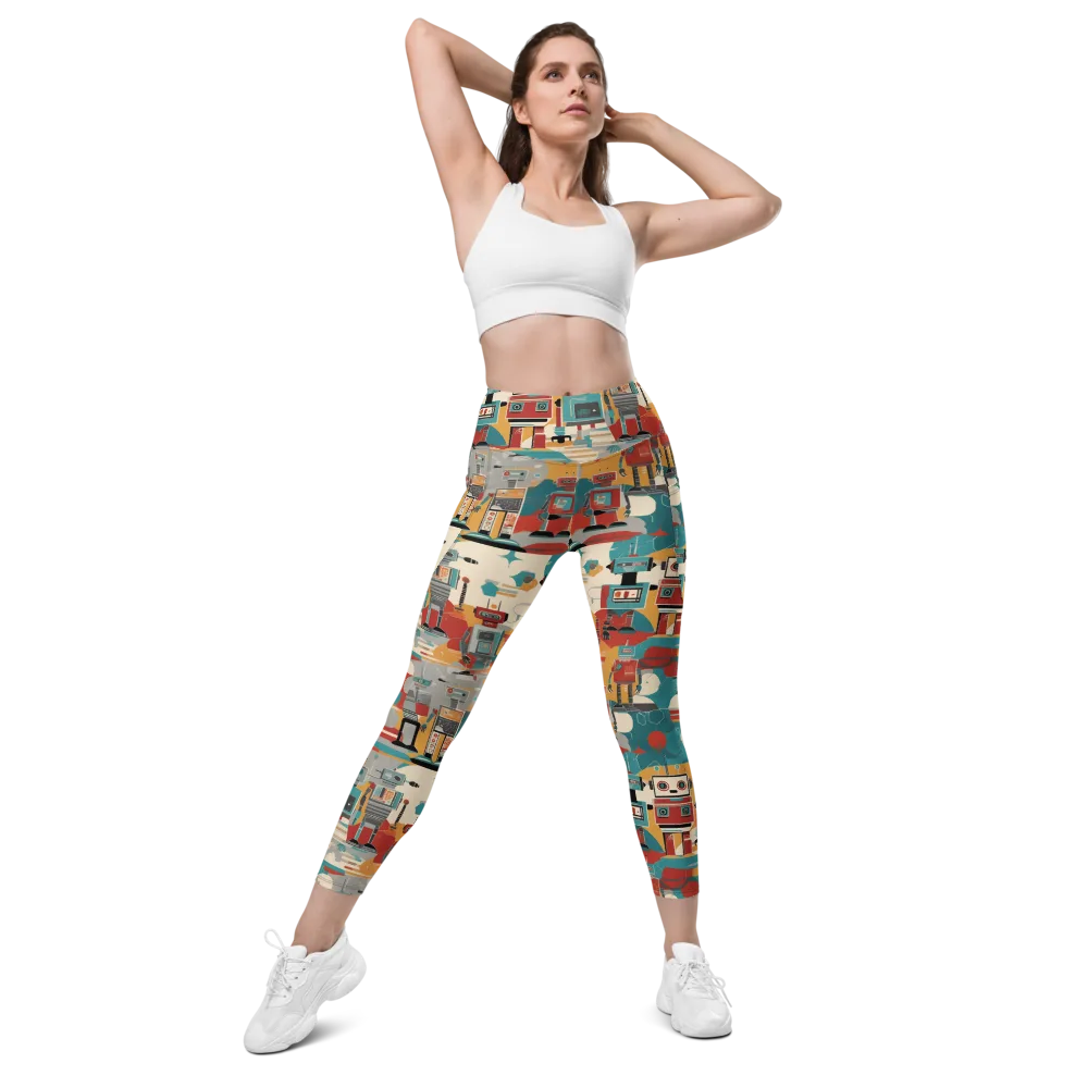 Chrome Daydream on Leggings with Pockets — Front