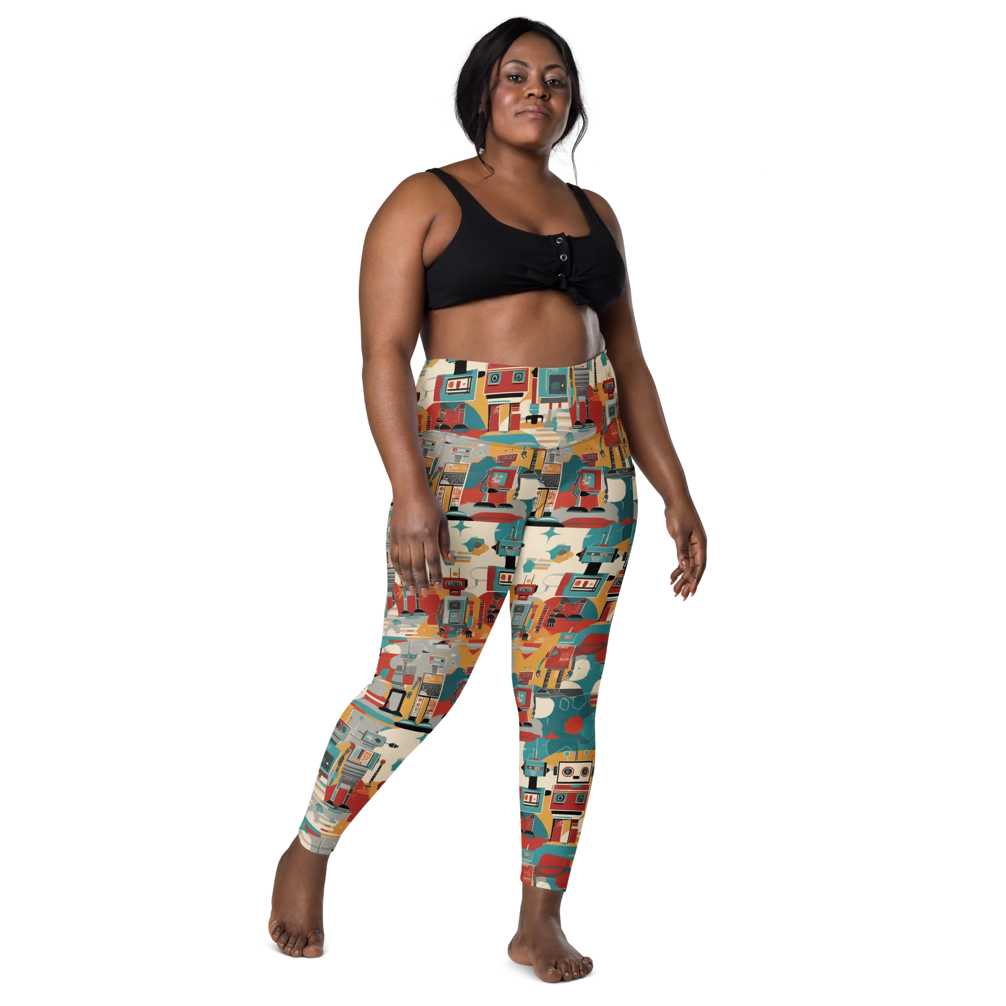 Chrome Daydream on Leggings with Pockets — Front