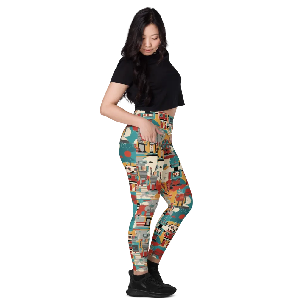 Chrome Daydream on Leggings with Pockets — Right