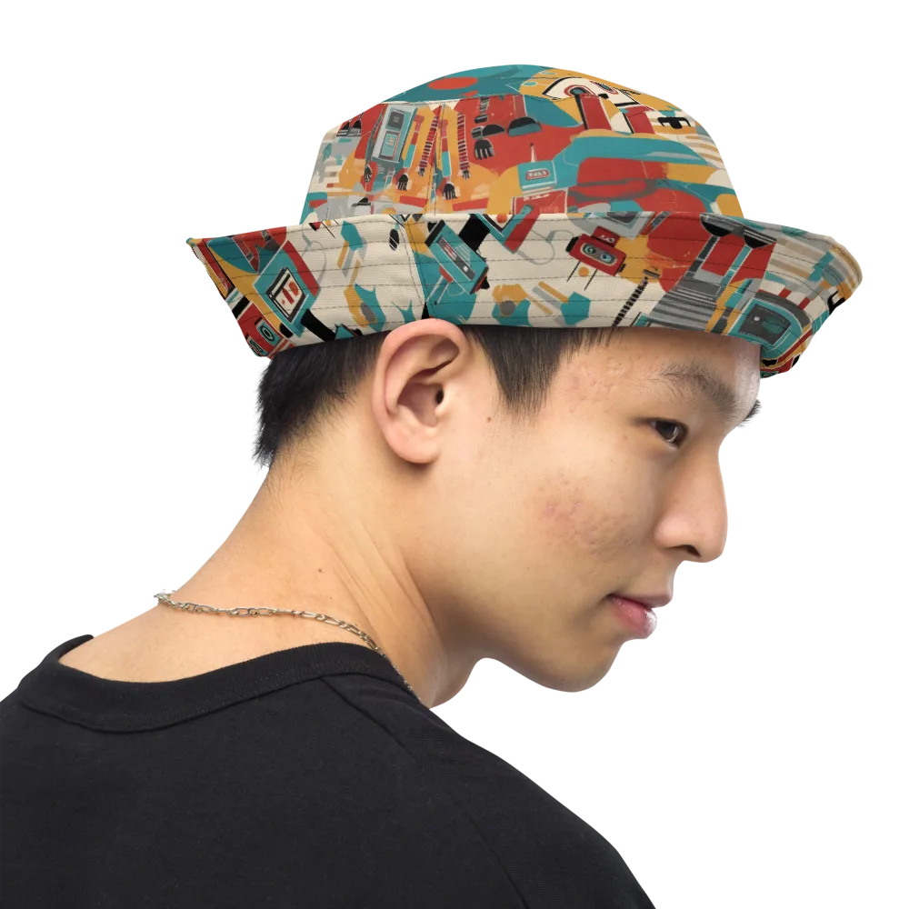 Chrome Daydream on Reversible Bucket Hat — Right Outside