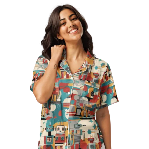 Chrome Daydream on a Women's Short Sleeve Pajama Top