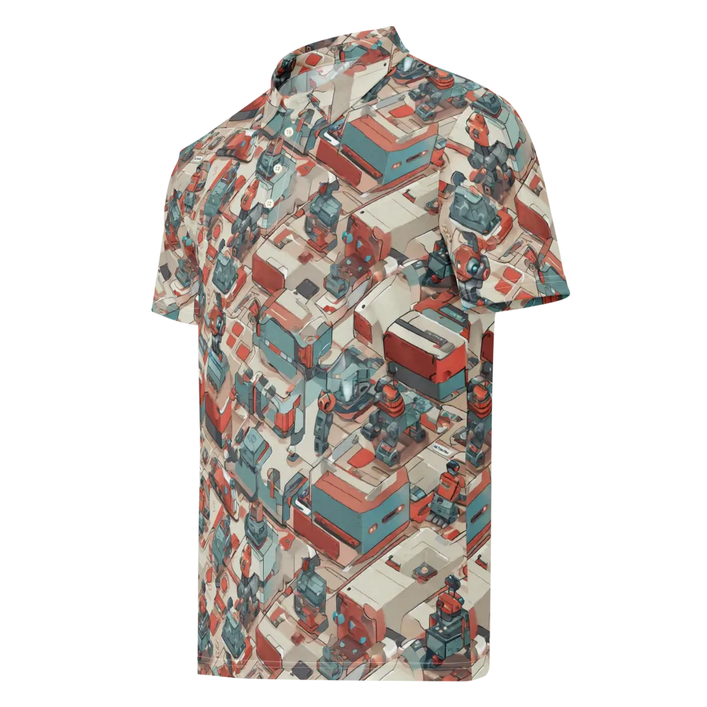 Circuit Couture on Men's Slim Fit Polo Shirt — Left Front