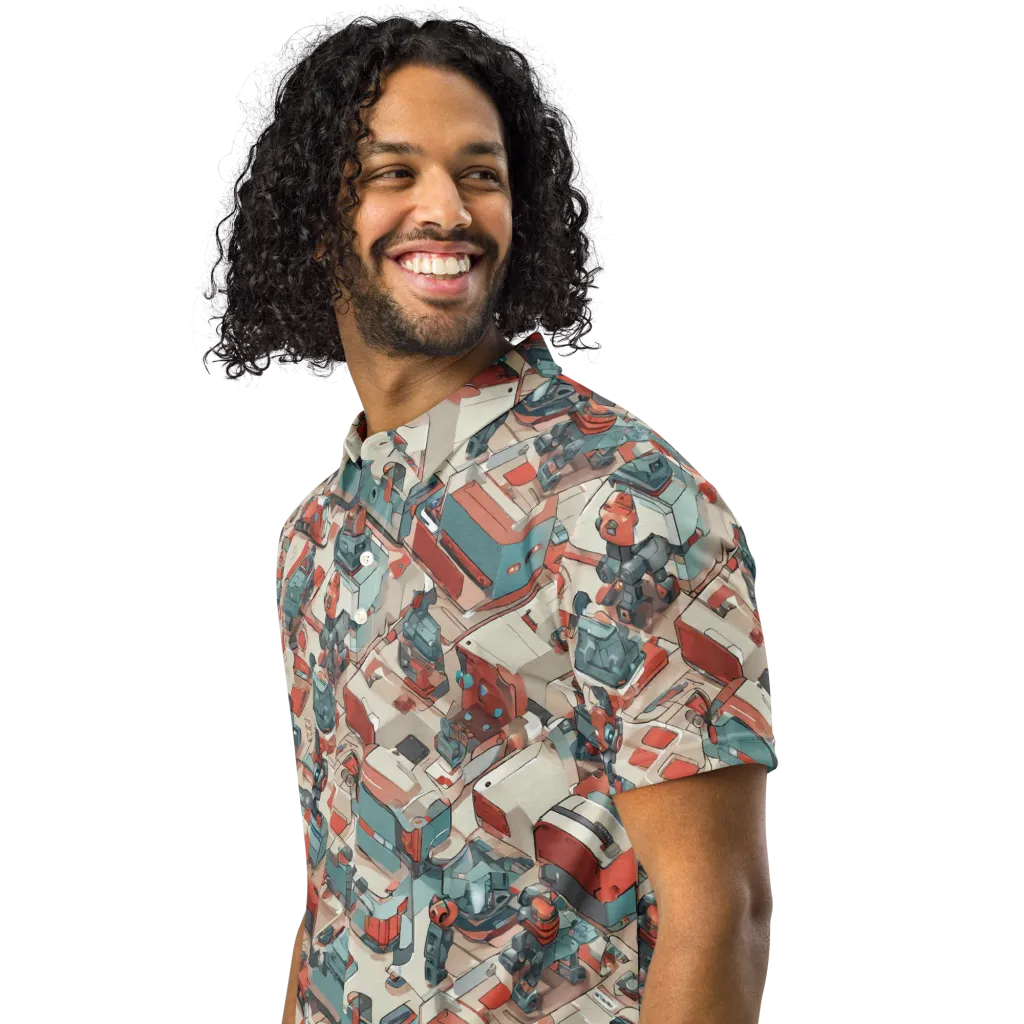 Circuit Couture on Men's Slim Fit Polo Shirt — Left Front