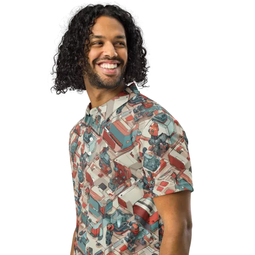 Circuit Couture on a Men's Slim Fit Polo Shirt