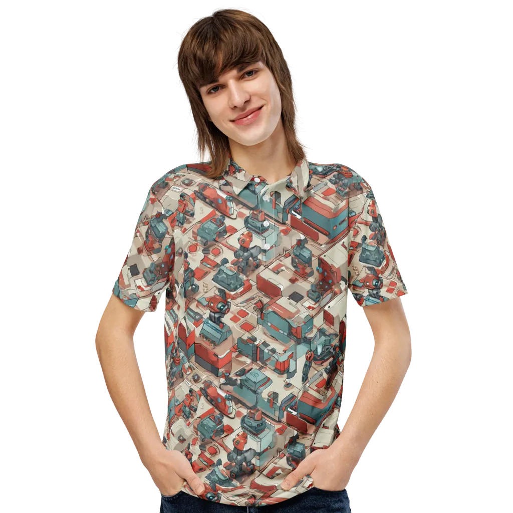 Circuit Couture on Men's Slim Fit Polo Shirt — Front