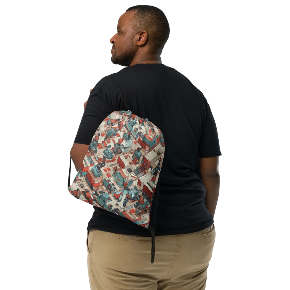 Circuit Couture on Drawstring Bag — Front