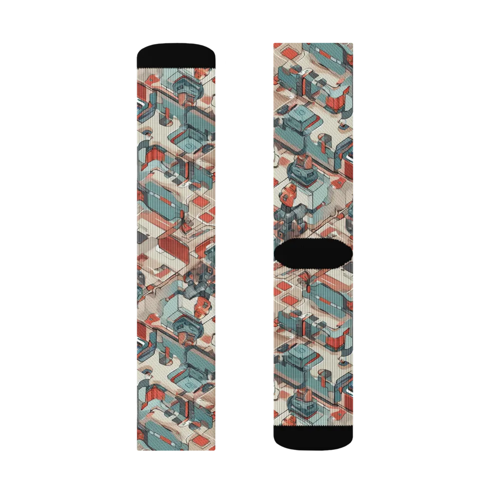 Circuit Couture on Socks — Left Sock