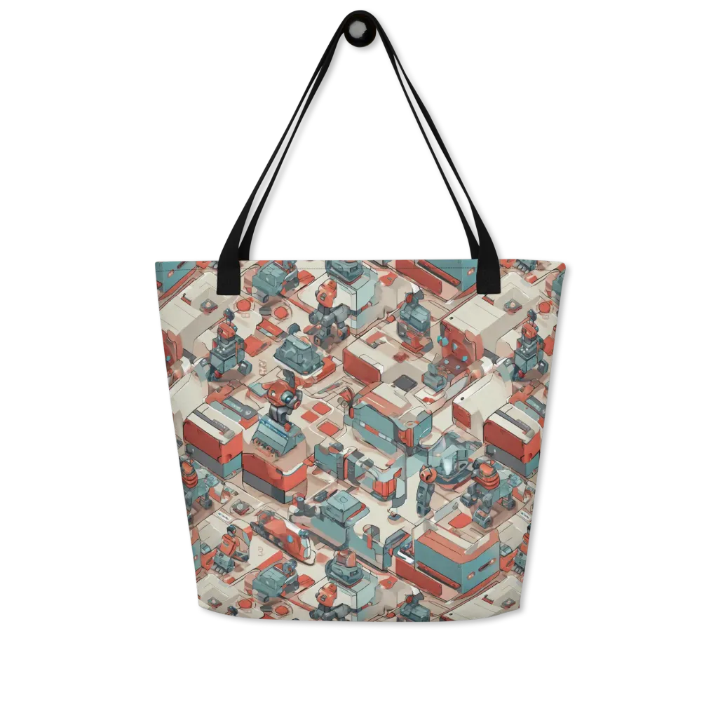 Circuit Couture on Large Tote Bag W/ Pocket — Front