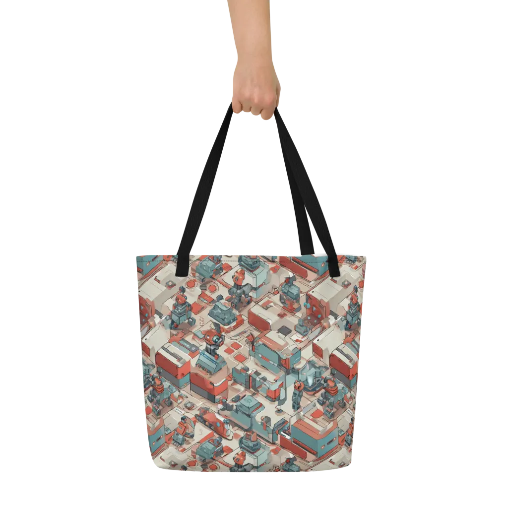 Circuit Couture on Large Tote Bag W/ Pocket — Front