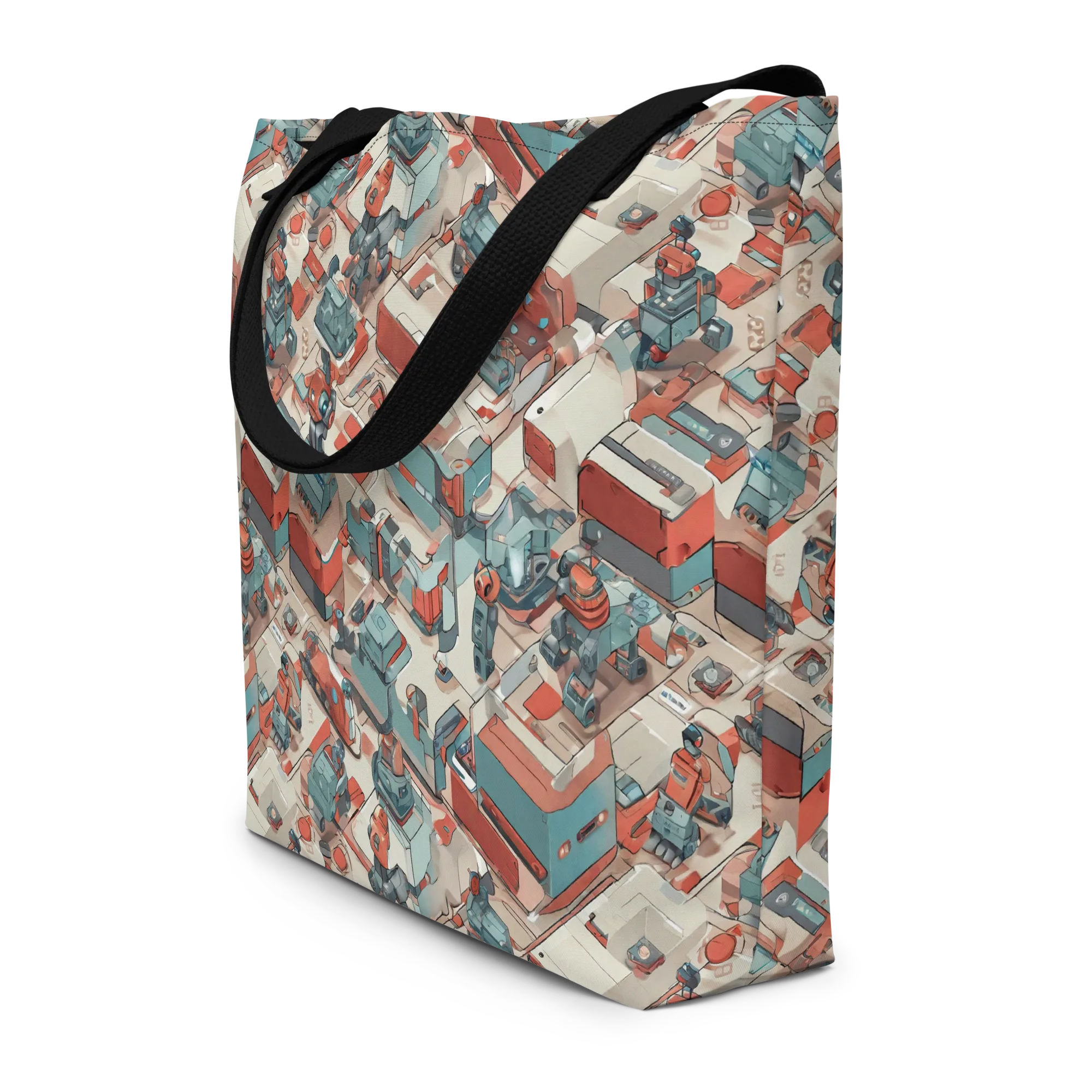 Circuit Couture on Large Tote Bag W/ Pocket — Front