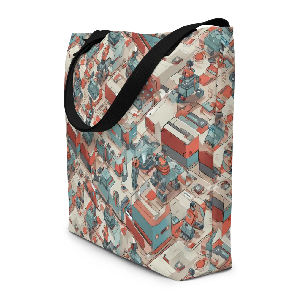 Circuit Couture on Large Tote Bag W/ Pocket — Front