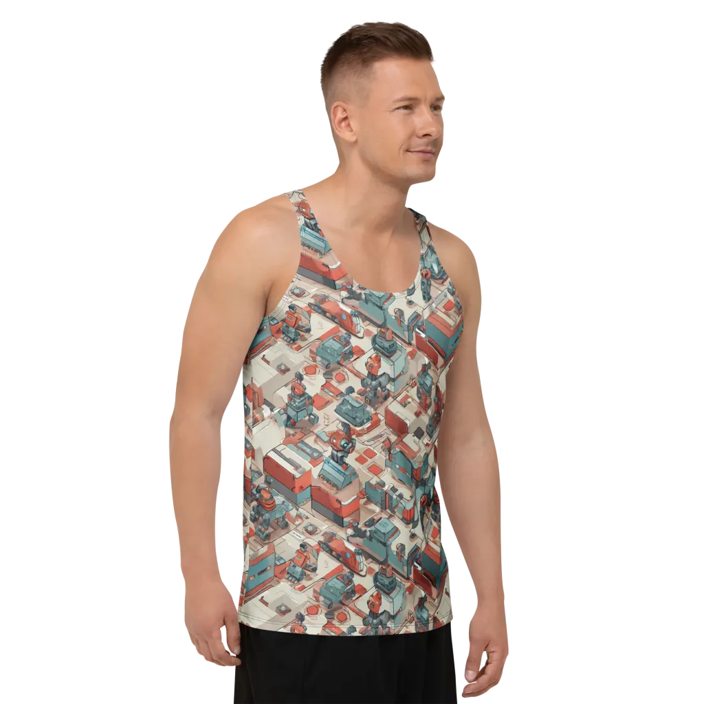 Circuit Couture on Men's Tank Top — Right Front