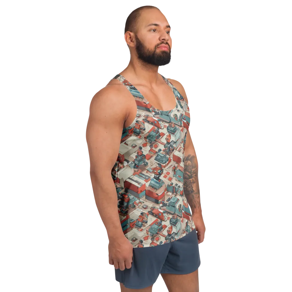 Circuit Couture on Men's Tank Top — Right Front