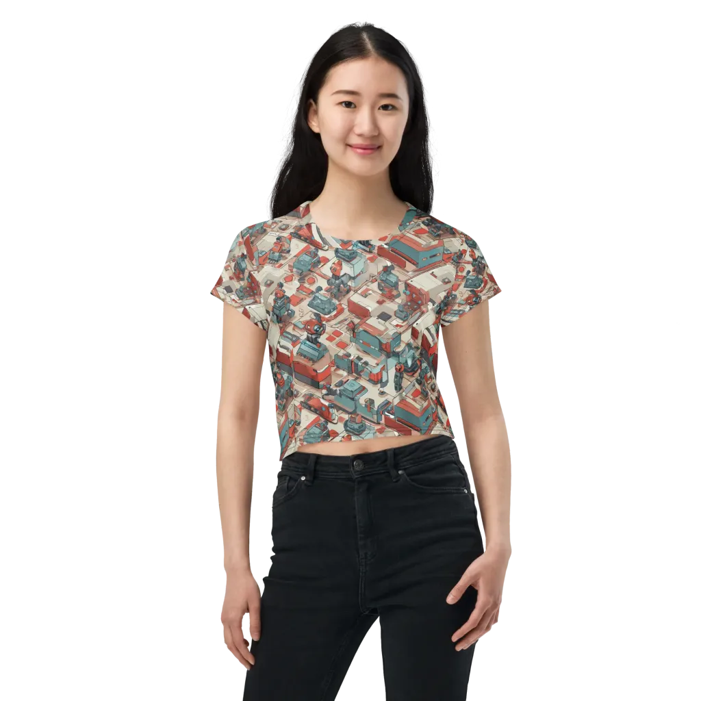 Circuit Couture on Crop Tee — Front